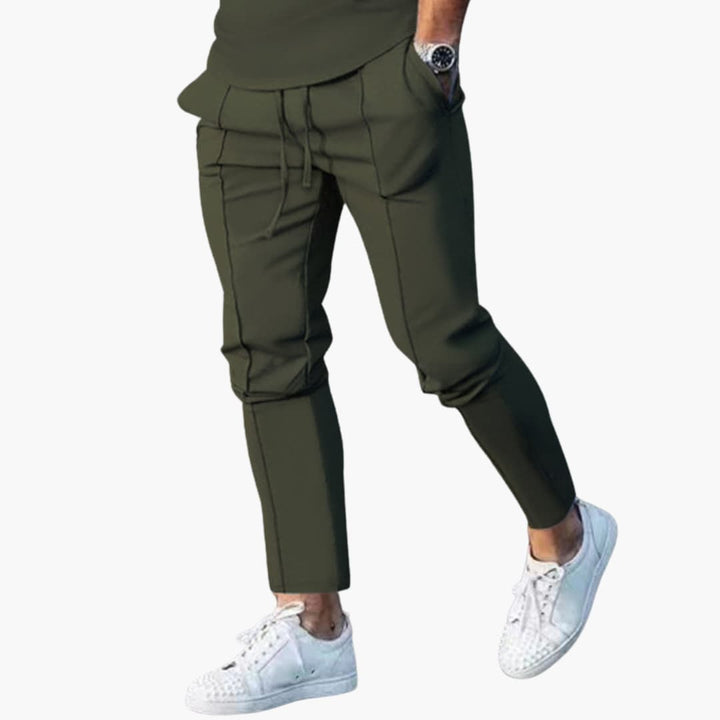 Herr Byxor | Slim Fit | Elastisk Midja | Sommar
