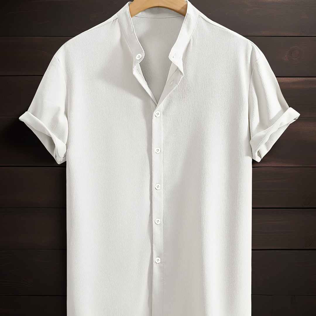Herr Skjorta | Elegant | Med Knappar | Sommar