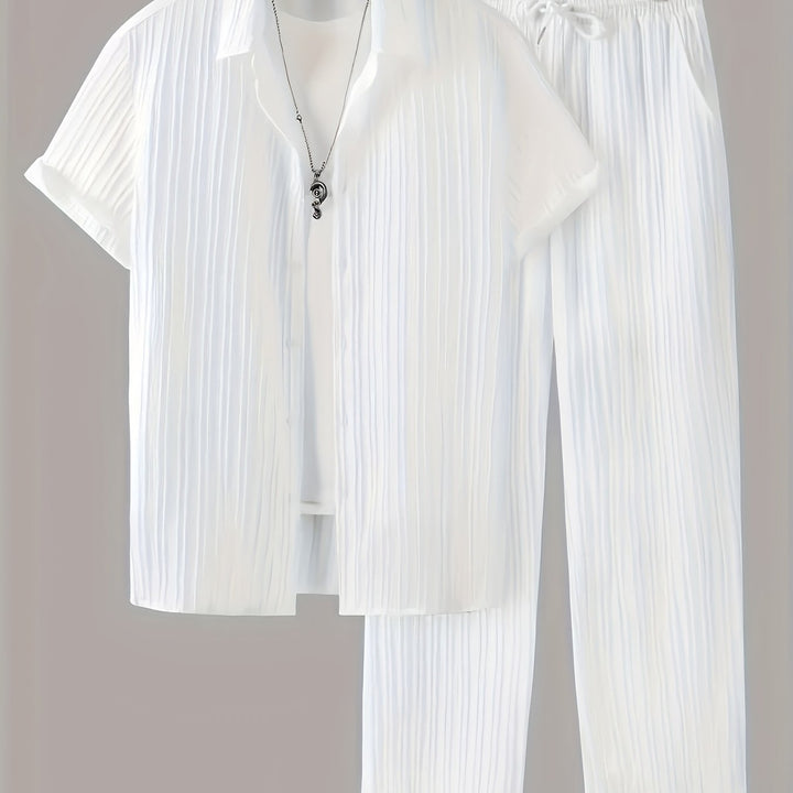 Herr Set | Elegant | Med Knappar | Sommar