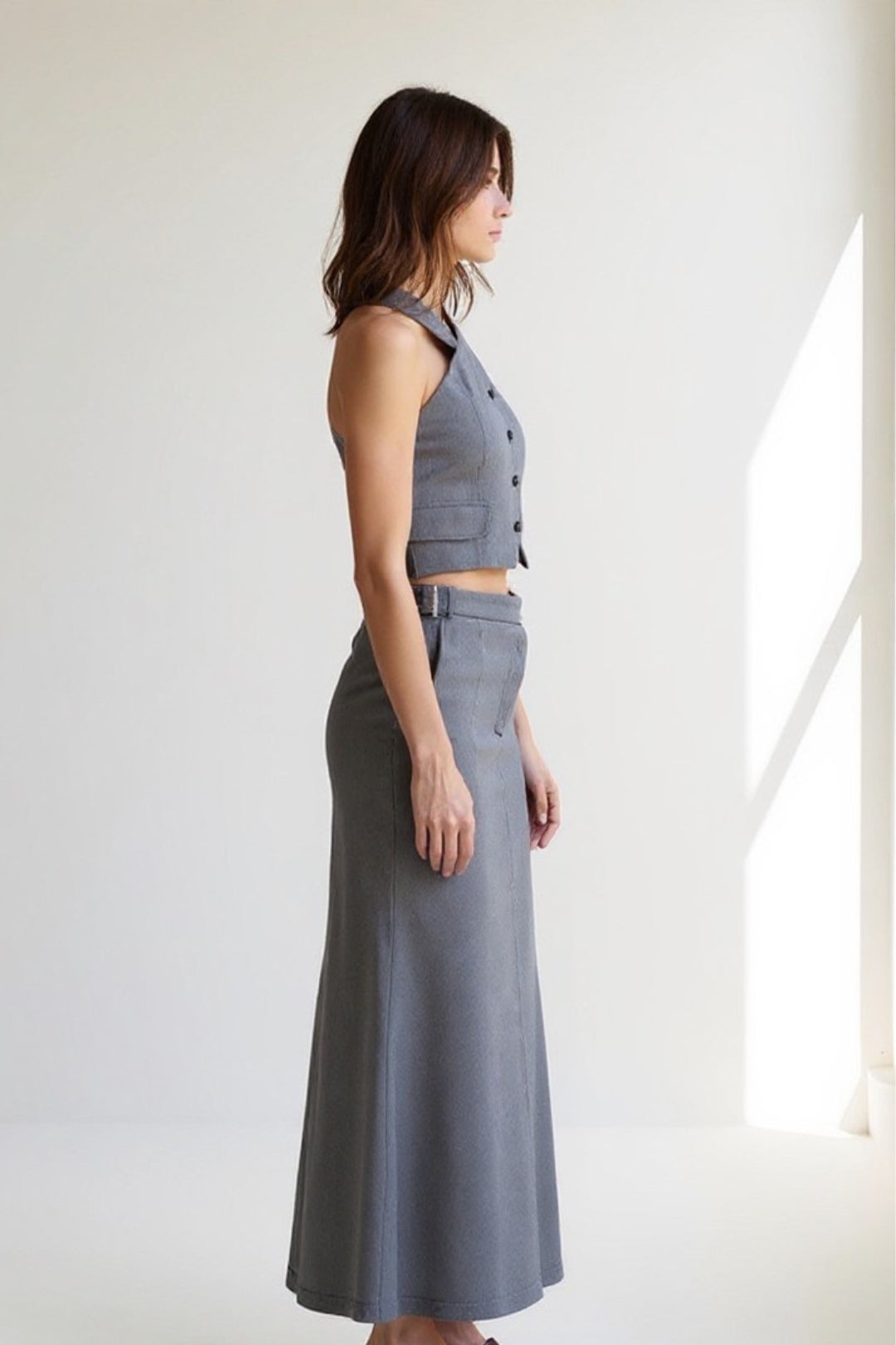 Dam Set | Elegant Midi Silhuett | Med Halterneck | Sommar