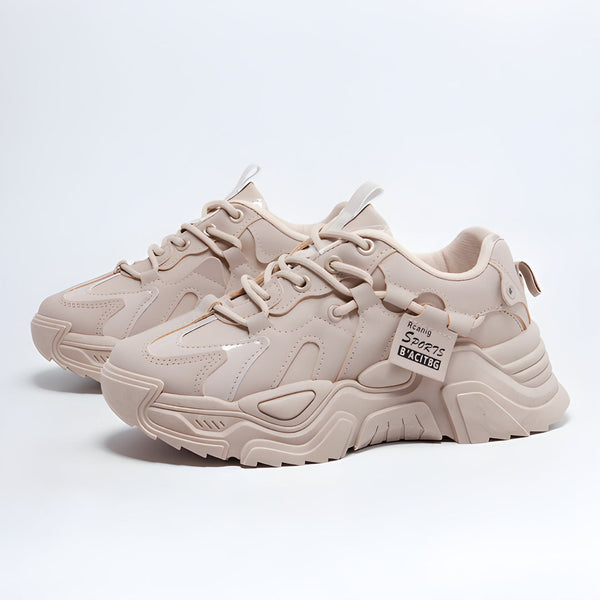 Dam Chunky Sneakers | Extra Bekväma & Trendiga | Tjock Sula | PU & Mesh