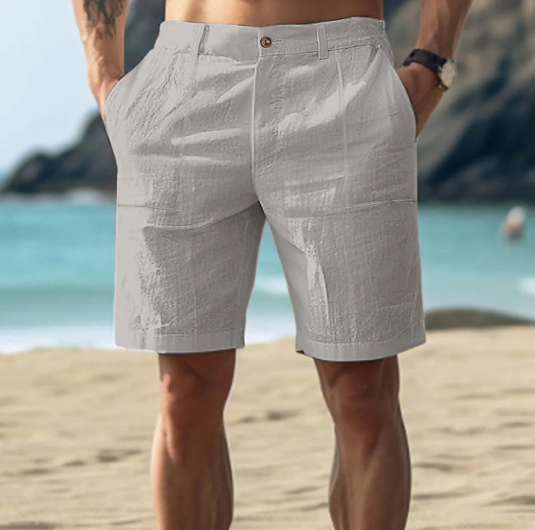 Herr Shorts | Rak Passform | Med Knapp | Sommar