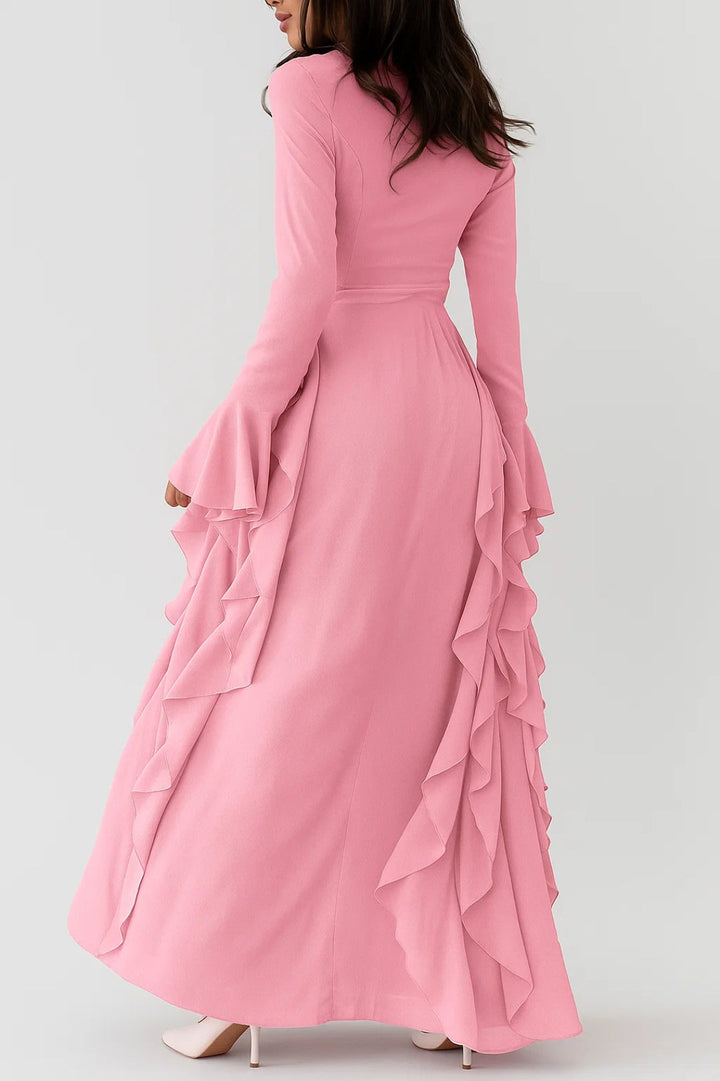 Dam Klänning | Elegant | Volangdetaljer | Sommar