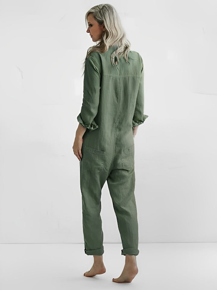 Jumpsuit för kvinnor | Grön färg | Graciös & Elegant | Casual Confidence