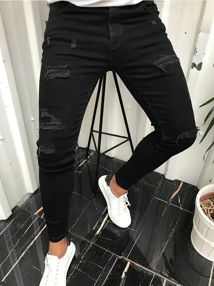Herr Jeans | Slimfit | Ripped Detaljer | Sommar