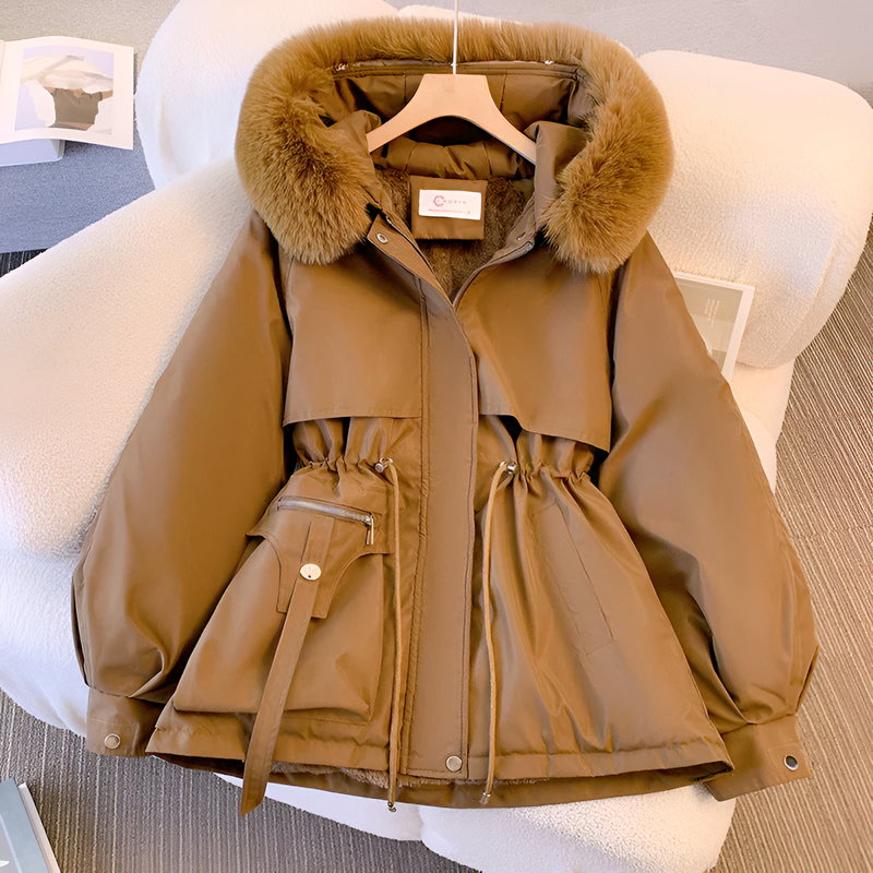 Vinterrock Dam | Fodrad Parka | Varm & Elegant | Med Huva