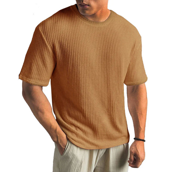 Herr T-shirt | Regular Struktur | Korta Ärmar | Sommar
