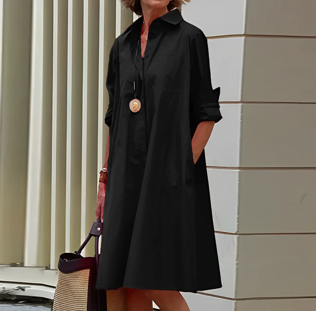 Dam Klänning | Oversized | Skjortkrage | Sommar