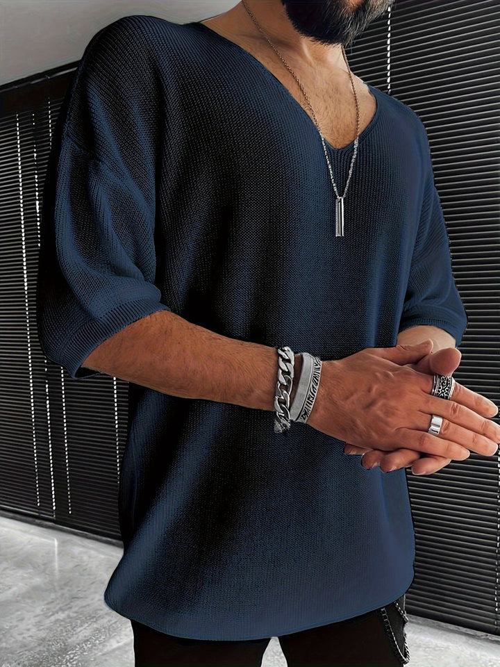 Herren T-shirt | Oversized | V-ringad | Sommar