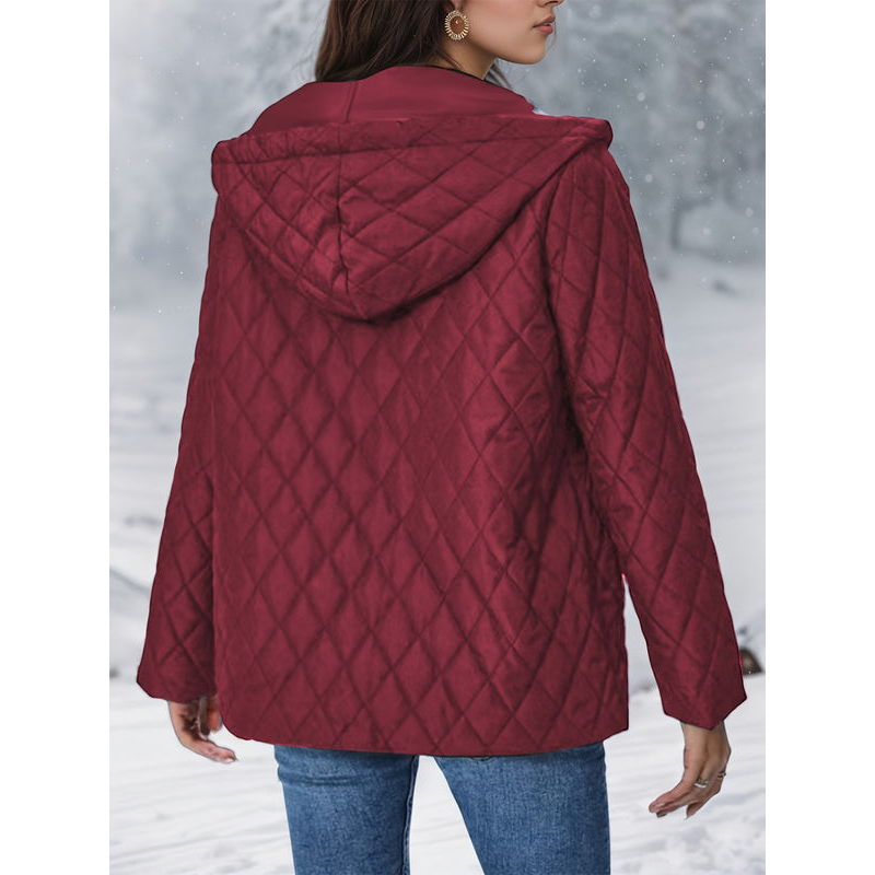 Vinterjacka Dam | Elegant Quiltad Jacka med Huva