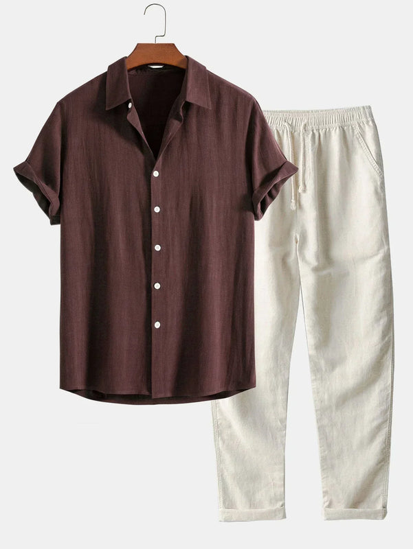 Herr Set | Rak Modell | Kort Ärm | Sommar