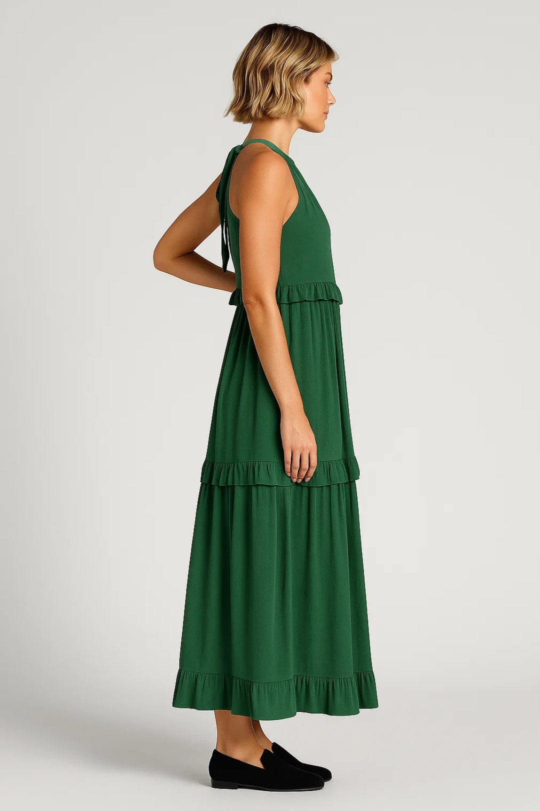 Dam Klänning | Elegant | Volangdetaljer | Sommar