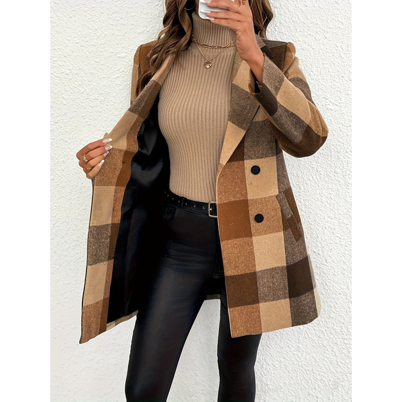 Vinterrock Dam | Vintage Kappa med Slag | Elegant Jacka