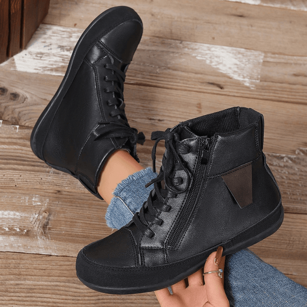 Dam Boots | Ankelhöga | Bekväma för Höst & Vinter | Imitationsläder