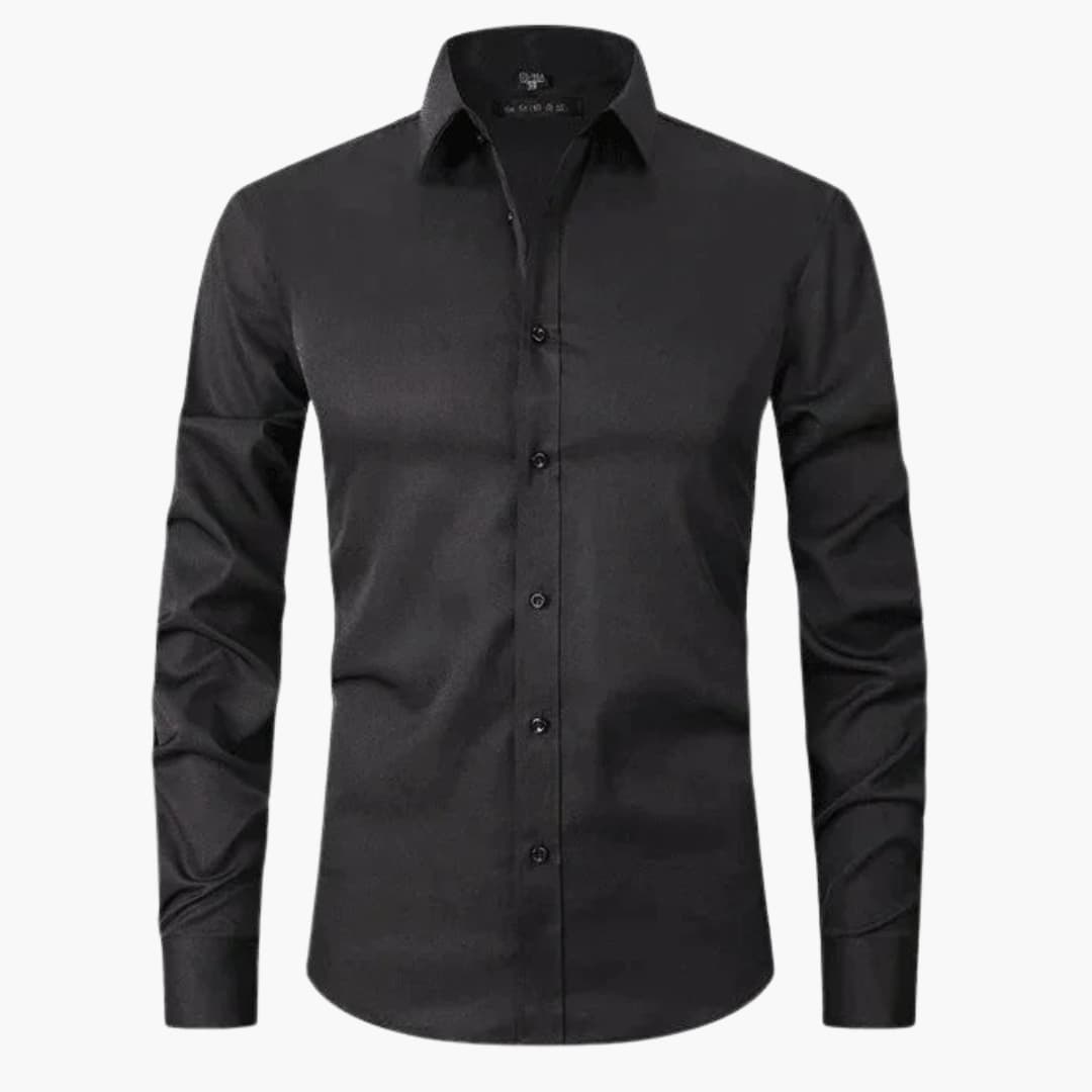 Herr Skjorta | Slim Fit | Med Knappar | Sommar