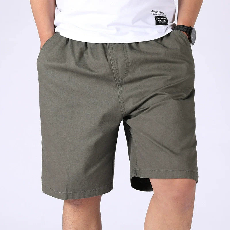 Herr Shorts | Rak Passform | Elastisk Midja | Sommar