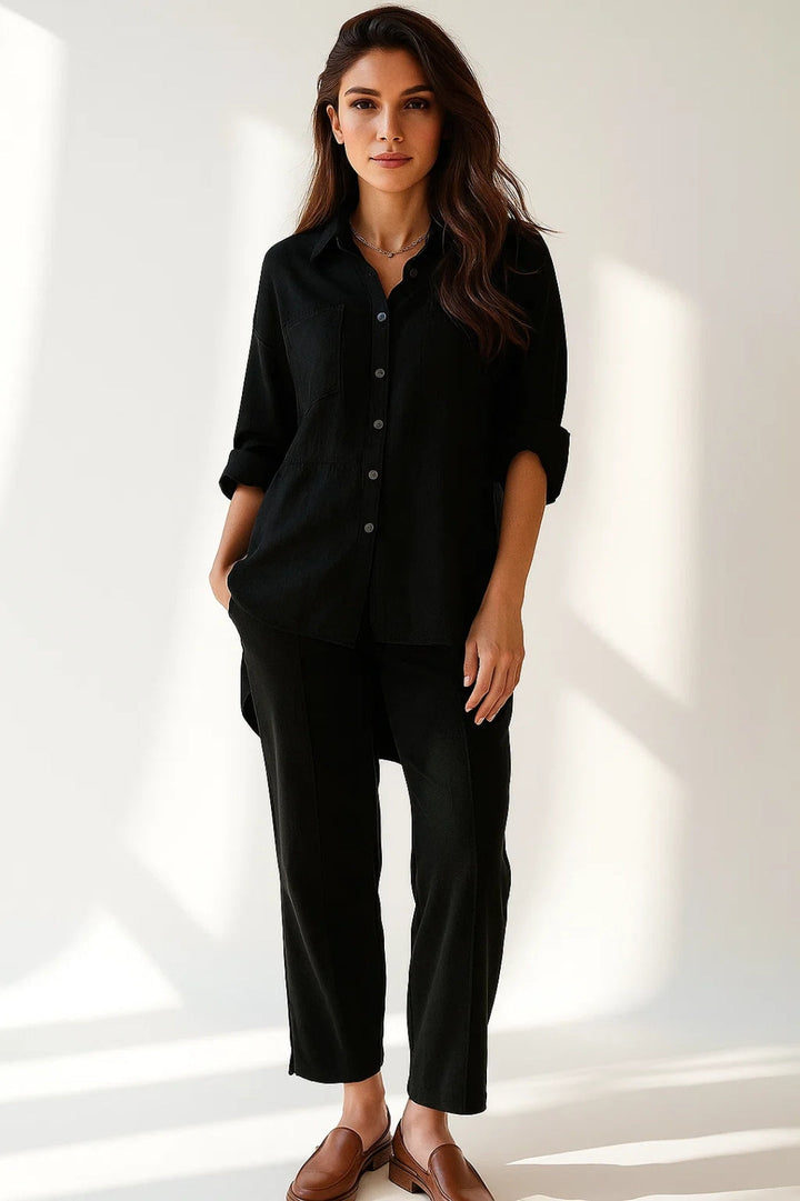Dam Set | Elegant Stil | Med Knappar | Sommar