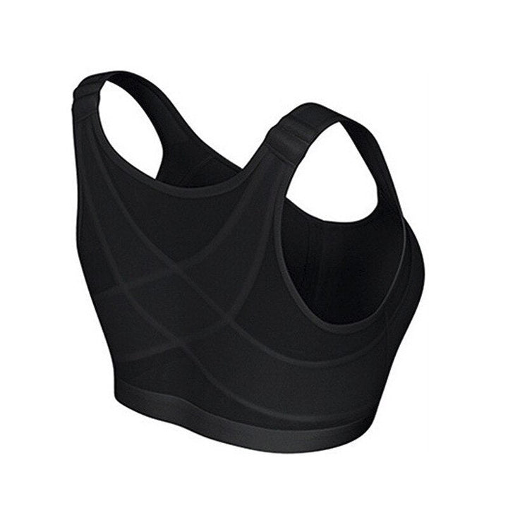 Hållningskorrigerande BH | Kryssrygg &amp; Medelstöd | Stötdämpande &amp; Andas | Spandex &amp; Nylon