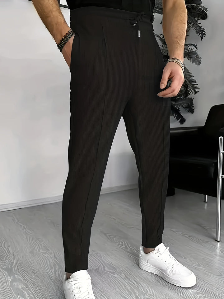 Herr Byxor | Tapered Slimfit | Med Dragsko | Sommar