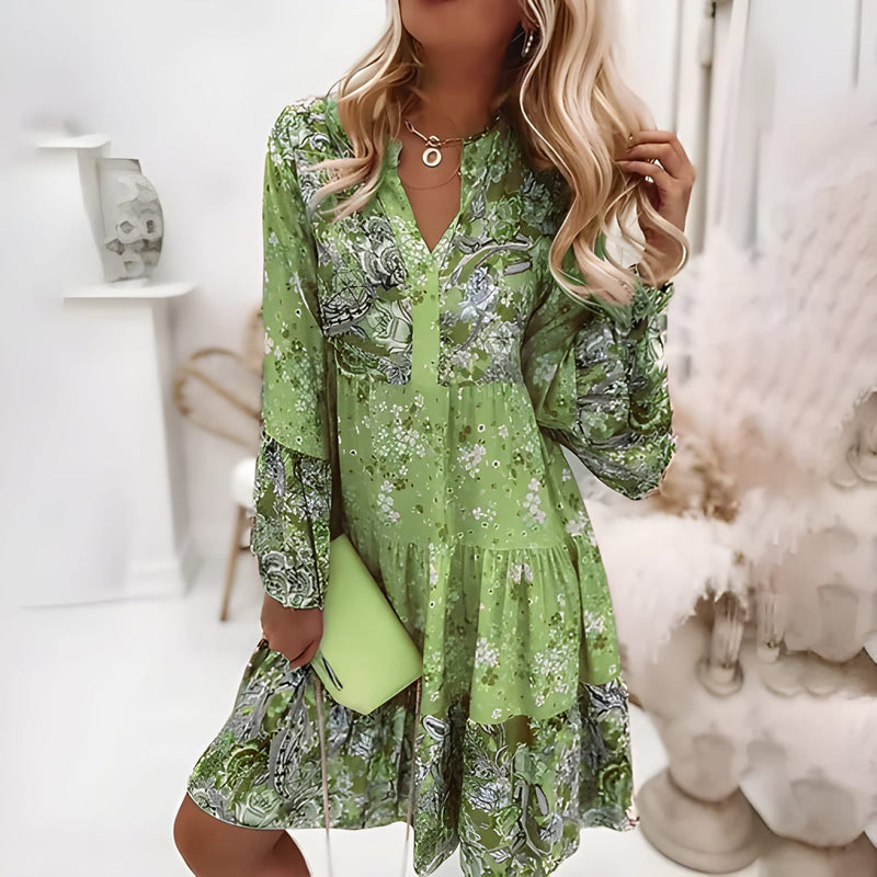 Klänning för Dam | Boho Stil | Elegant & Bekväm | Mjuk Polyesterblandning