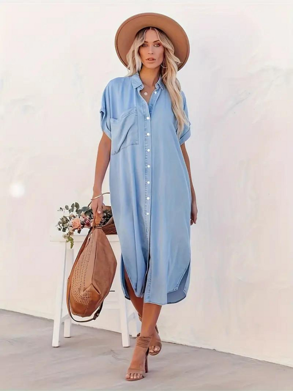 Dam Klänning | Oversized | Med Knappar | Sommar