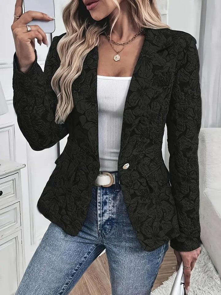 Dam Blazer | Enkelknäppt | Blommönster | Vardag