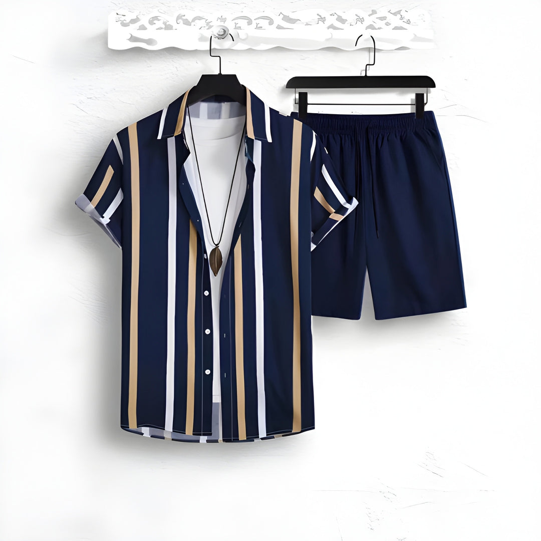 Herr Set | Oversized | Med Knappar | Sommar