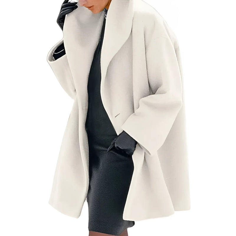 Dam Vinterkappa | Elegant & Varm | Bekväm Oversized Passform | Polyester