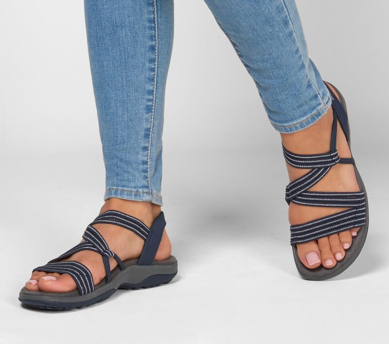 Sommarsandaler för Dam | Mjuk Sula & Elastisk Ovandel | Platt Kilklack | Bekväma & Vardagliga