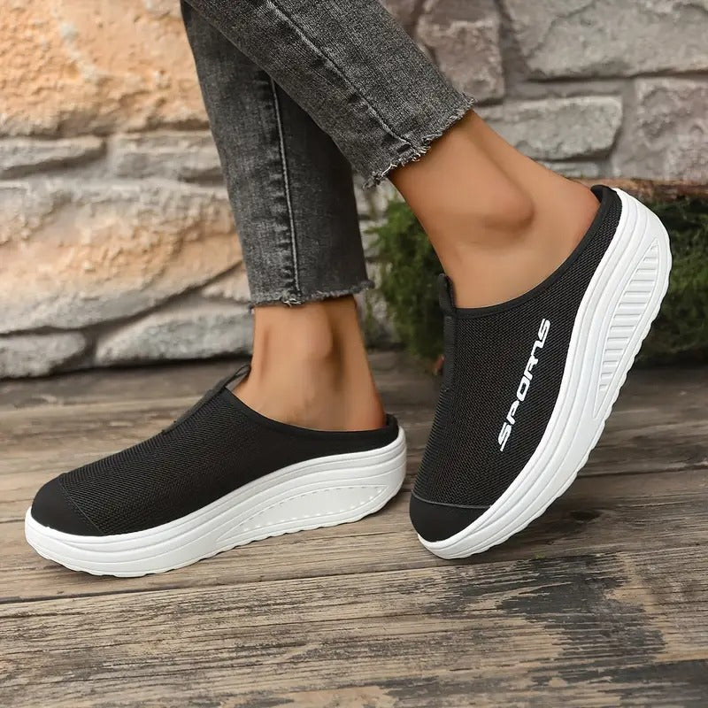 Dam Sandaler | Andningsbar Mesh & Slip-on | Halvklack & EVA-sula | Sommar & Bekväm Passform