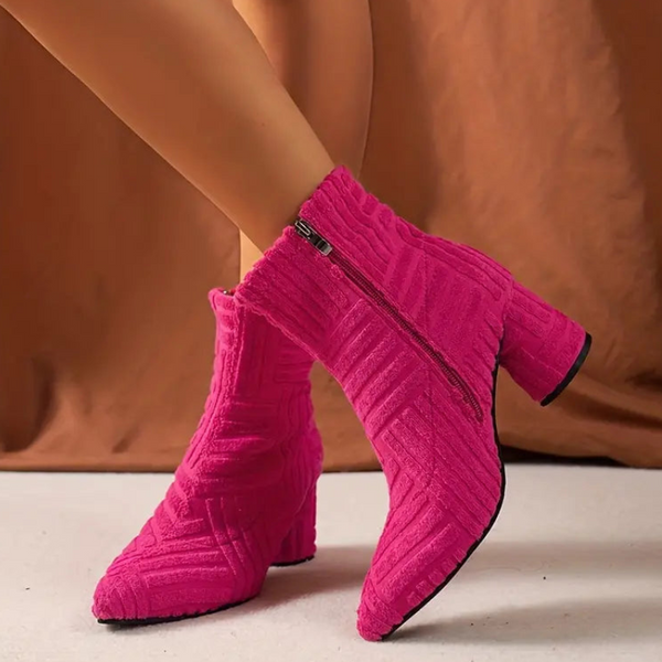 Skor För Vinter Dam | Ankelboots | Spetsig Tå | Bekväm Klack