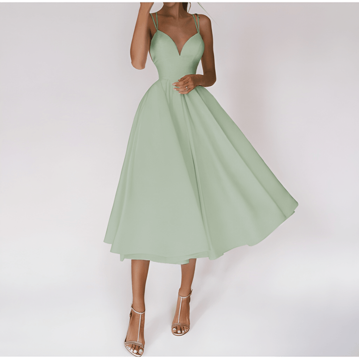 Festklänning Dam | Elegant V-Ringad Klänning | Formell Stil | Chic &amp; Sofistikerad