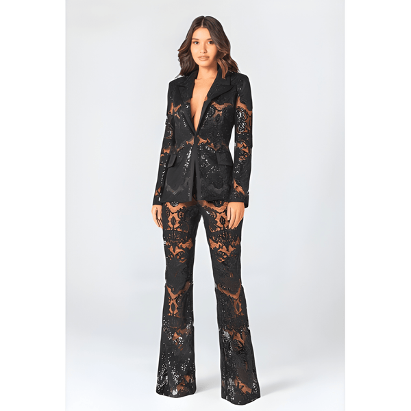 Dam set | Paljettblazer och byxor | Kläder Dam