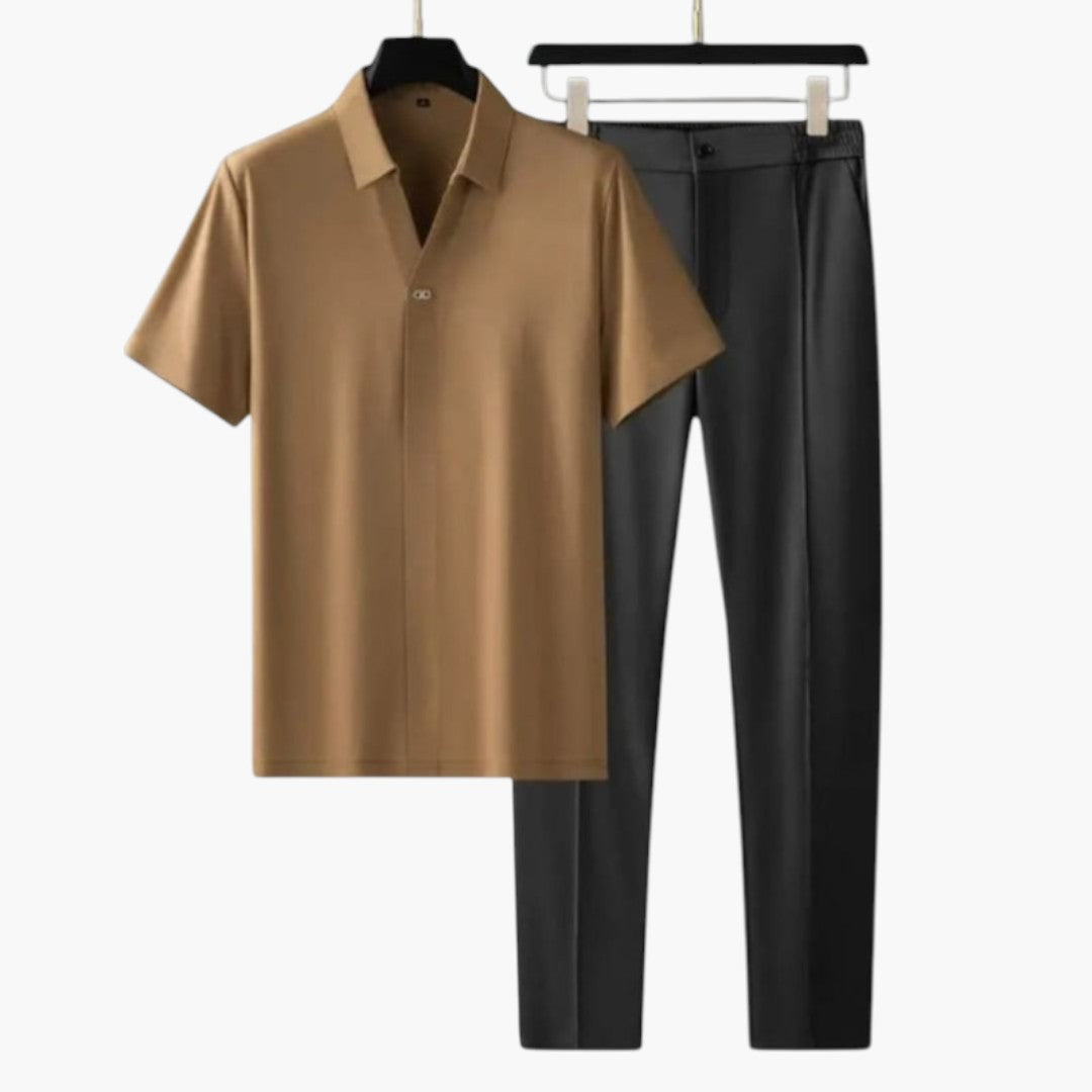 Herr Set | Elegant | Kort Ärm | Sommar