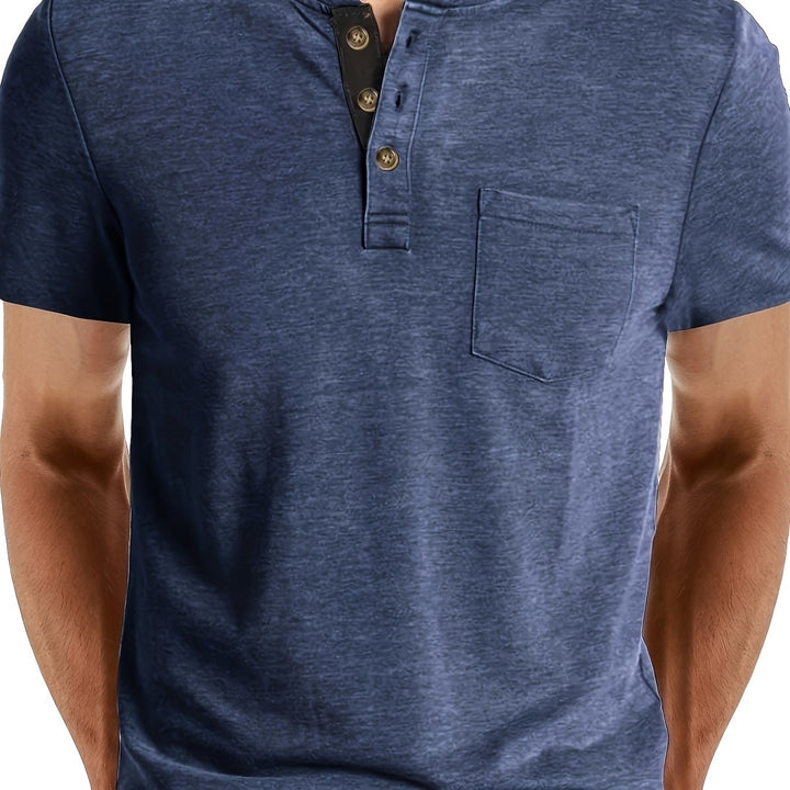 Herr T-shirt | Med Knappar | Med Knappar | Sommar