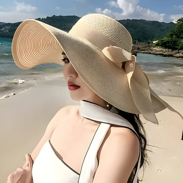 Dam Solhatt | Lätt & Mjuk | Strandmode Måste | Halm & Raffia