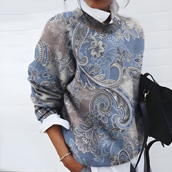 Stickad Tröja | Blommig Damtröja | Varm & Casual Stil
