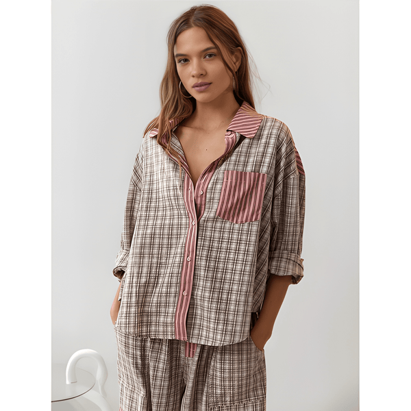 Dam Pyjamas Set | Långärmad topp | Elegant Nattstil | Kläder Dam