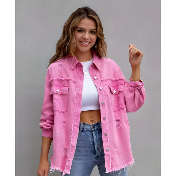 Vinterjacka Dam | Boho-jeansjacka | Oversized casual stil