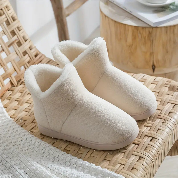 Damslippers Vinter | Varma Tofflor Inomhus | Halkfri Sula | Mjuk Plysch