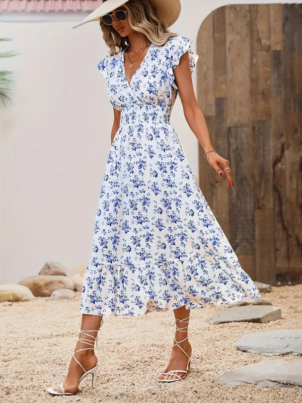 Dam Klänning | Elegant | V-ringning | Sommar
