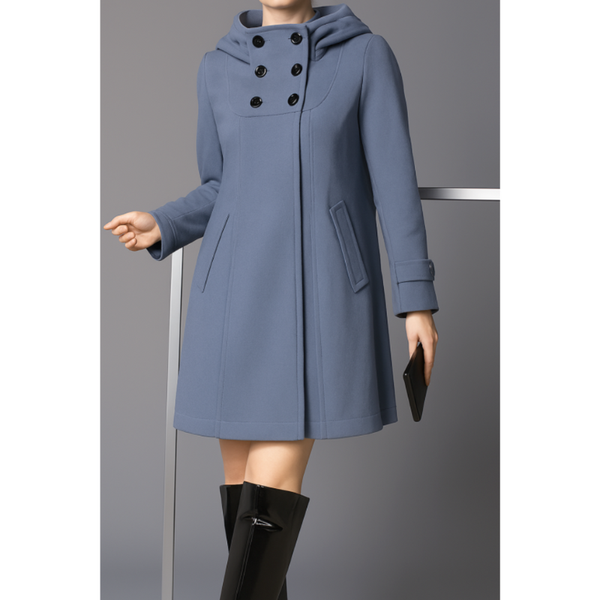 Vinterrock Dam | Kappa med Huva | Varm och Elegant Stil