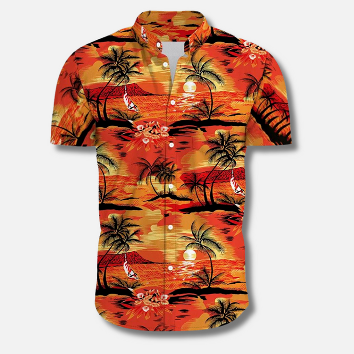 Herr Skjorta | Regular Fit | Kort Ärm | Sommar