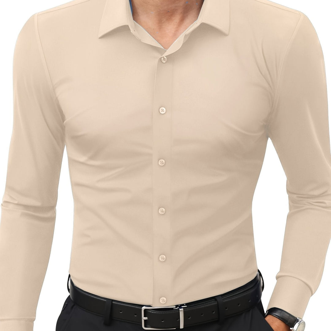 Herr Skjorta | Slimfit | Med Knappar | Sommar