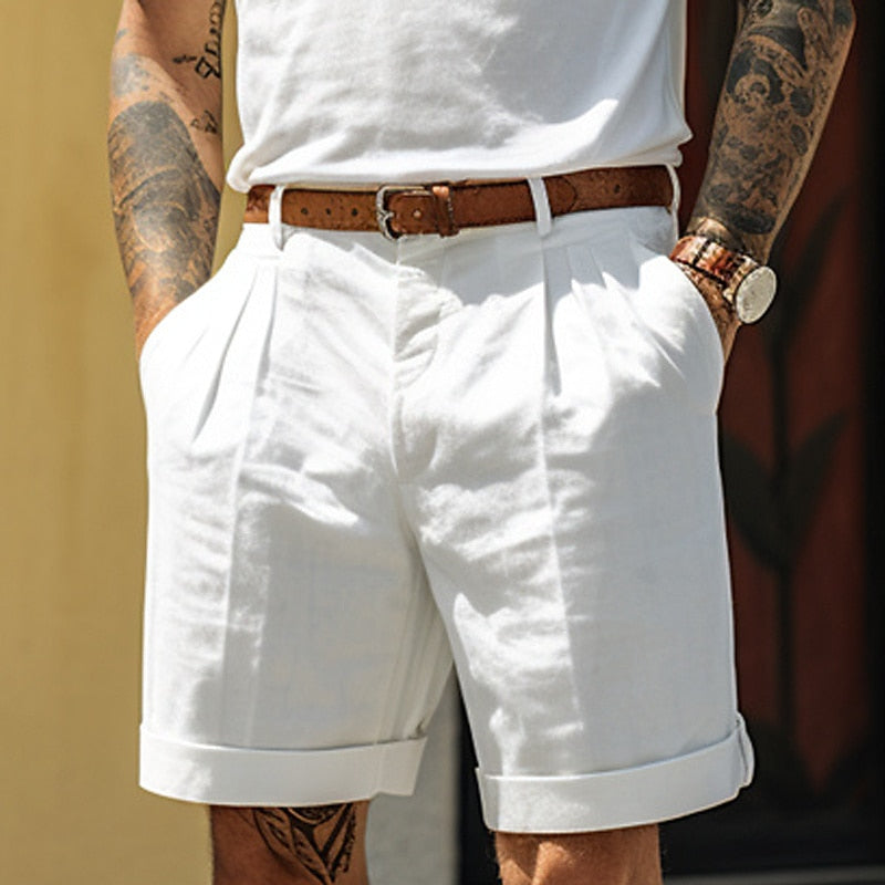 Herr Shorts | Rak Modell | Uppvikta Ben | Sommar