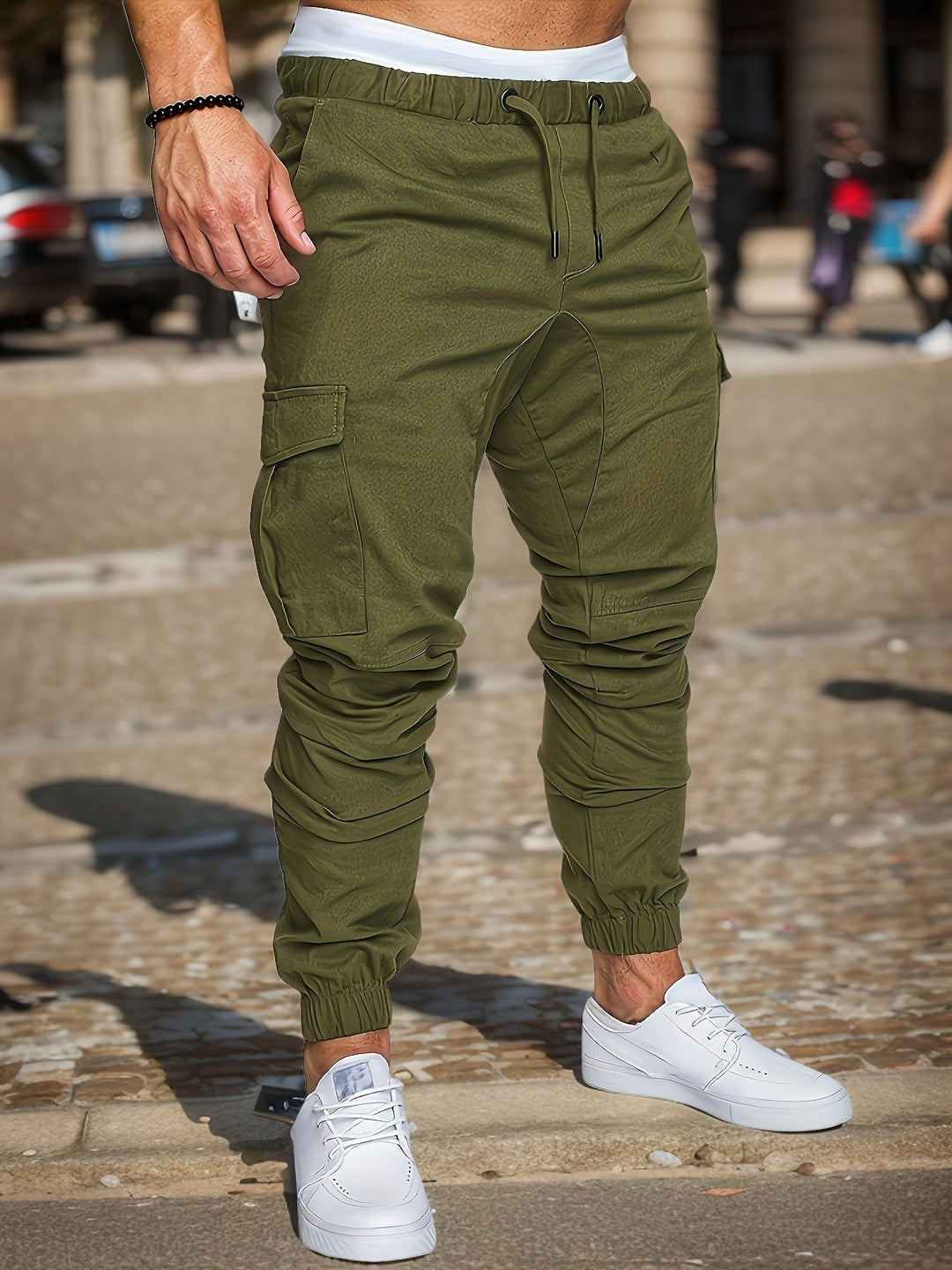 Herr Byxor | Tapered Cargo | Med Dragsko | Sommar