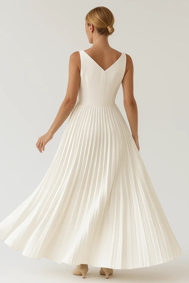 Dam Klänning | Elegant | Plisserad Design | Sommar