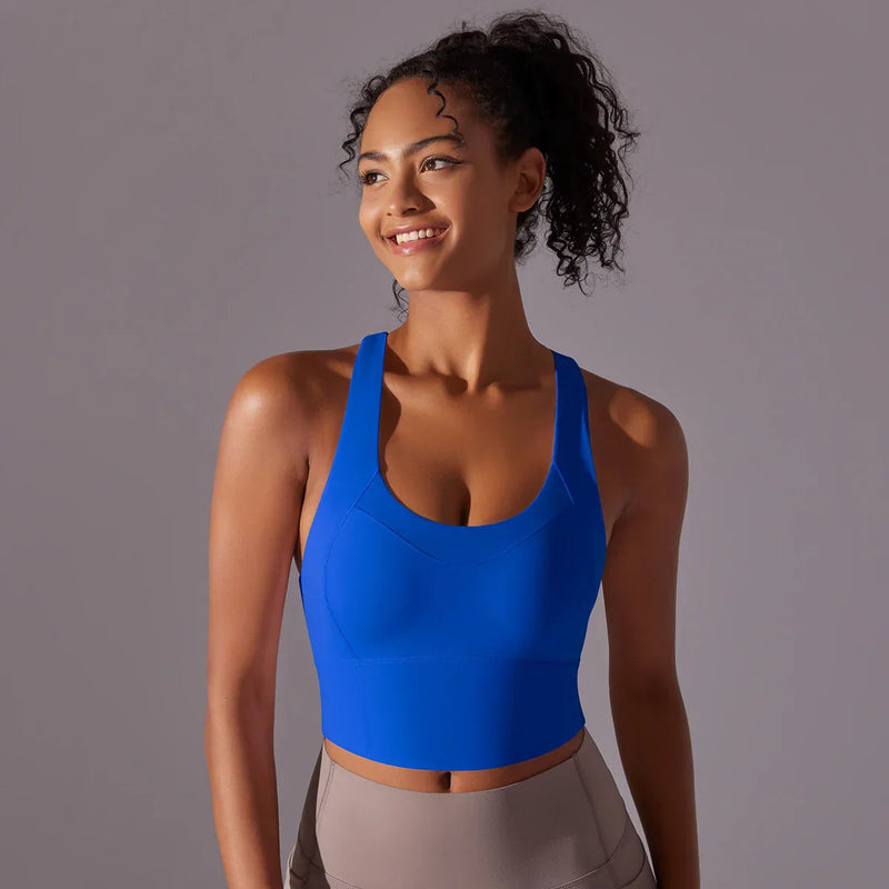 Dam Sport-BH | Åtsittande & Stretchig | Nylon Crop Top | Yoga & Träning