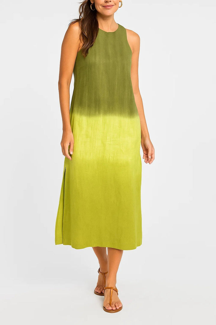 Dames Klänning | Rak Elegant | Midi Lengd | Sommar