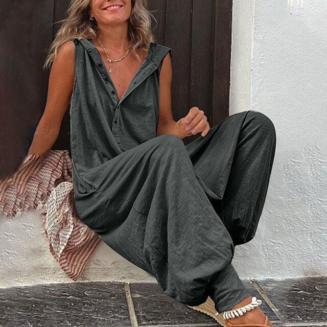 Jumpsuit för kvinnor | Vidt skuren | Sommarelegans | Tidlös komfort